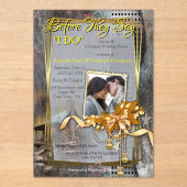 ファミ素朴リーストーン小屋 アクリル招待状 (正面)