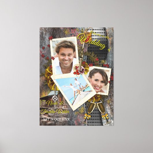 ファミ素朴リーストーン小屋 キャンバスプリント (正面)