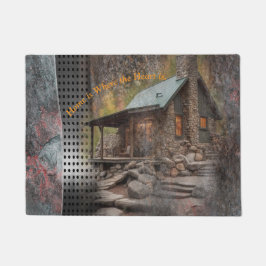 ファミ素朴リーストーン小屋 ドアマット