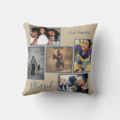 ファミ賛美リー写真コラージュ クッション (裏面)