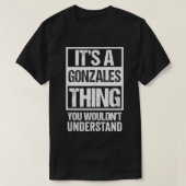 ファムを理解できないのはGonzalesの事だ Tシャツ (デザイン正面)