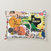 ファムハウスシティズロノン抽象芸術オレンジグリーンホワイト アクセントクッション (裏面)