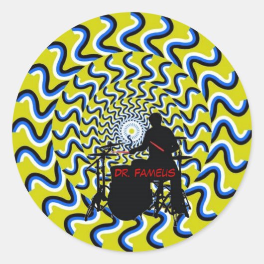 ファメウス博士6 3inステッカー ラウンドシール (正面)
