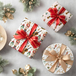 ファモダンラお洒落ナツクラッカークリスマス ラッピングペーパーシート