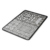 ファモダンームハウスウェルカムブラックアンドホワイトファミリー バスマット (アングル)