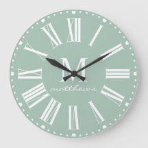 ファモダンームハウスグリーンファミリーネーム大時計 