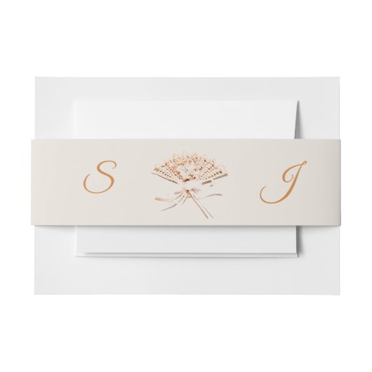 ファモノグラムのンビクトリアンテーマ 招待状ベリーバンド (正面例)