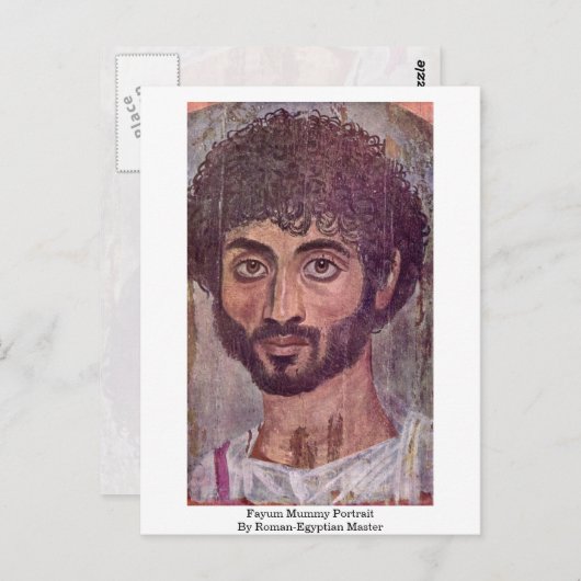 ファユムミーポートレートバイローマ – エジプトのマスター ポストカード (正面/裏面)