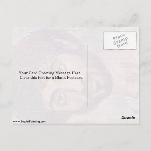 ファユムミーポートレートバイローマ – エジプトのマスター ポストカード (裏面)