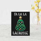 ファラおもしろいラクロス選手ラックスクリスマス カード (黄色い花)