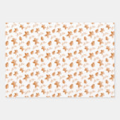 ファラウォーター色ジンジャーブレッドCookieクリスマス ラッピングペーパーシート (正面)