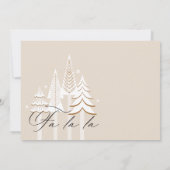 ファラエレガントラモダンフォトエバーグリーンクリスマス シーズンカード (裏面)