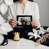 ファラエレガントラモダンフォトエバーグリーンクリスマス シーズンカード