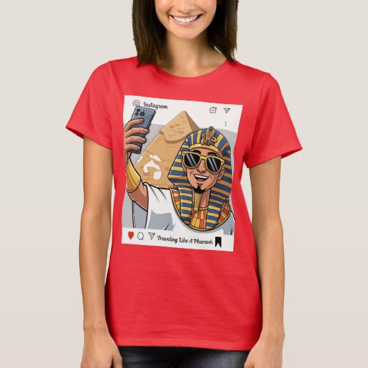 ファラオのように旅する Tシャツ (正面)