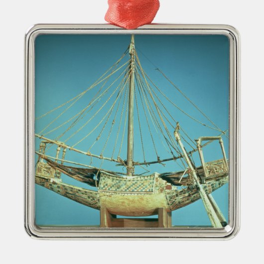 ファラオのボートの1隻のモデル メタルオーナメント (正面)