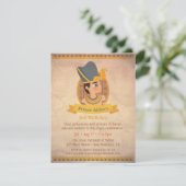 ファラオエジプトテーマ子供の誕生日パーティー 招待状 (スタンド正面)