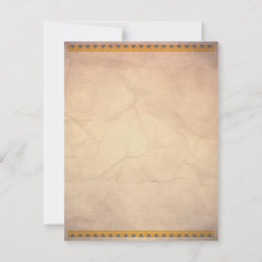 ファラオエジプトテーマ子供の誕生日パーティー 招待状 (裏面)