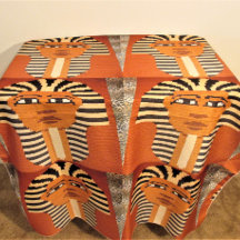 ファラオキングスブラックブラウンアーティザンクロシェプリント