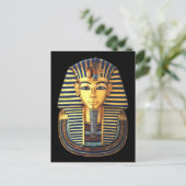 ファラオトゥタンカームンの純粋な金ゴールド埋葬マスク ポストカード (スタンド正面)