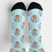 ファラオハウンド絵を描のクリオリジナルドッグアート ソックス (上部)