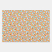 ファラオハウンド絵を描のクリオリジナルドッグアート ラッピングペーパーシート (正面3)