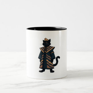 ファラオブラックキャットコーヒーマグ ツートーンマグカップ