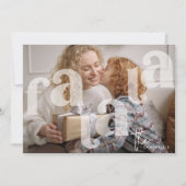 ファラオーバーレイタイポグラフィフォトクリスマス シーズンカード (正面)