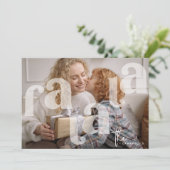 ファラオーバーレイタイポグラフィフォトクリスマス シーズンカード (スタンド正面)