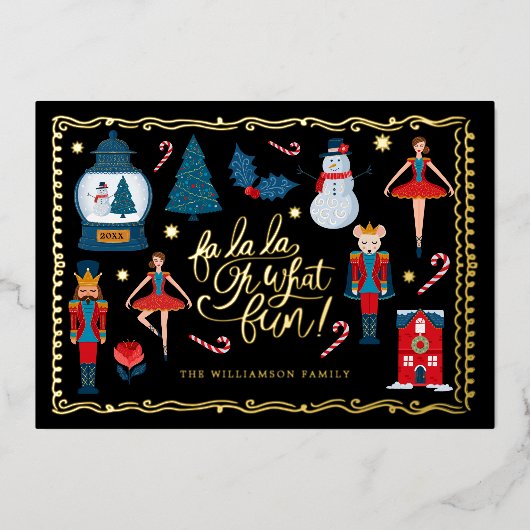 ファラオ何おもしろいクリスマスナツクラッカーキャラクター 箔シーズンカード (正面)