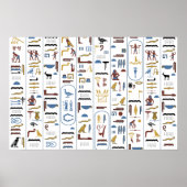 ファラオ古代エジプトのピラミッド象形文字 ポスター (正面)