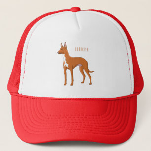 ファラオ犬の漫画イラストレーション キャップ