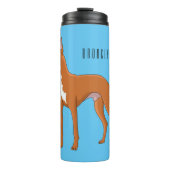 ファラオ犬の漫画イラストレーション タンブラー (正面)