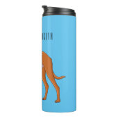 ファラオ犬の漫画イラストレーション タンブラー (回転右)