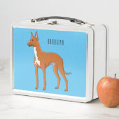 ファラオ犬の漫画イラストレーション メタルランチボックス (インサイチュ)