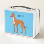 ファラオ犬の漫画イラストレーション メタルランチボックス (裏面)