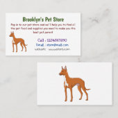 ファラオ犬の漫画イラストレーション 名刺 (正面/裏面)