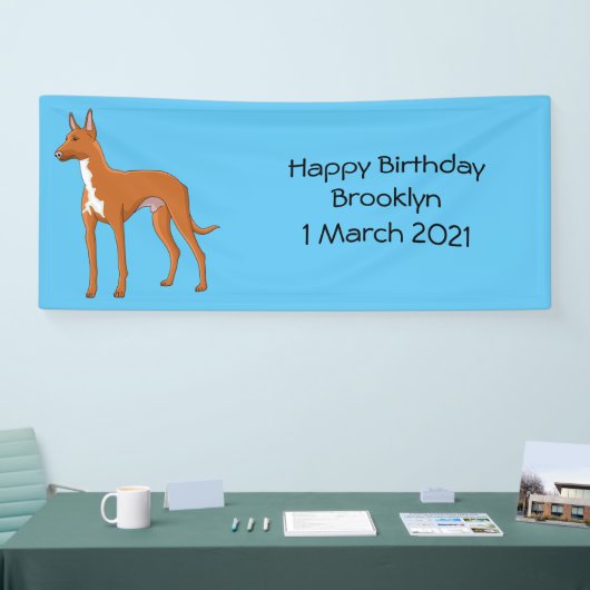 ファラオ犬の漫画イラストレーション 横断幕 (トレードショー)