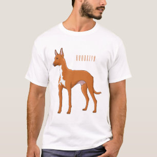 ファラオ犬の漫画イラストレーション Tシャツ