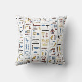 ファラオ絵文字エジプト白い背景 クッション (裏面)