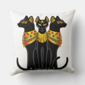ファラオ黒猫 クッション (裏面)
