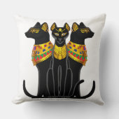 ファラオ黒猫 クッション (正面)
