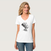 ファラオ・ネフェルティティアート - エジプトの女王デザイン Tシャツ (正面フル)