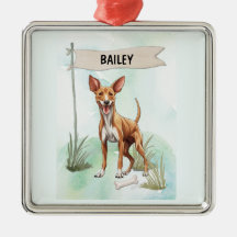 ファラオ・ハウンドの水彩画 オーダーメイドの犬