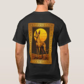 ファラオ・ハウンド古代エジプトの王の肖像 Tシャツ (裏面)