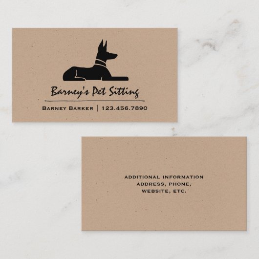 ファラオ・ハウンド・エジプト象形犬 名刺 (正面/裏面)