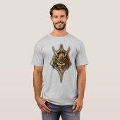 ファラオ マスク ロゴ グレー Tシャツ (正面フル)
