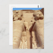ファラオ – 古代エジプト、アブシンベル、ジャイアン像 ポストカード (正面/裏面)