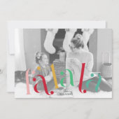 ファラカラフルタイポグラフィ2写真クリスマス シーズンカード (正面)