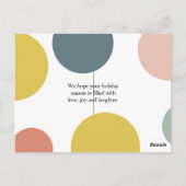 ファラカラフルラと写真 |ハッピーホリデー ポストカード (裏面)