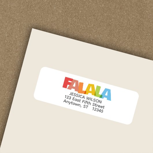 ファラカラフルラホリデイ差出人住所 ラベル